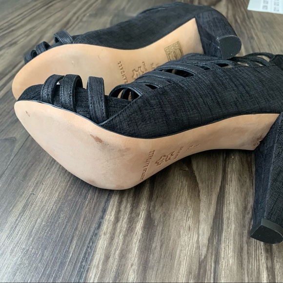 Loeffler Randall NEW Mabel Nubuck Caged Gladiator Heels - Picture 4 of 14